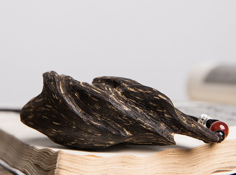 Time-Honored Calm for Digital Age Anxiety — Agarwood Pendant: Neuro-Calming Wood Jewelry