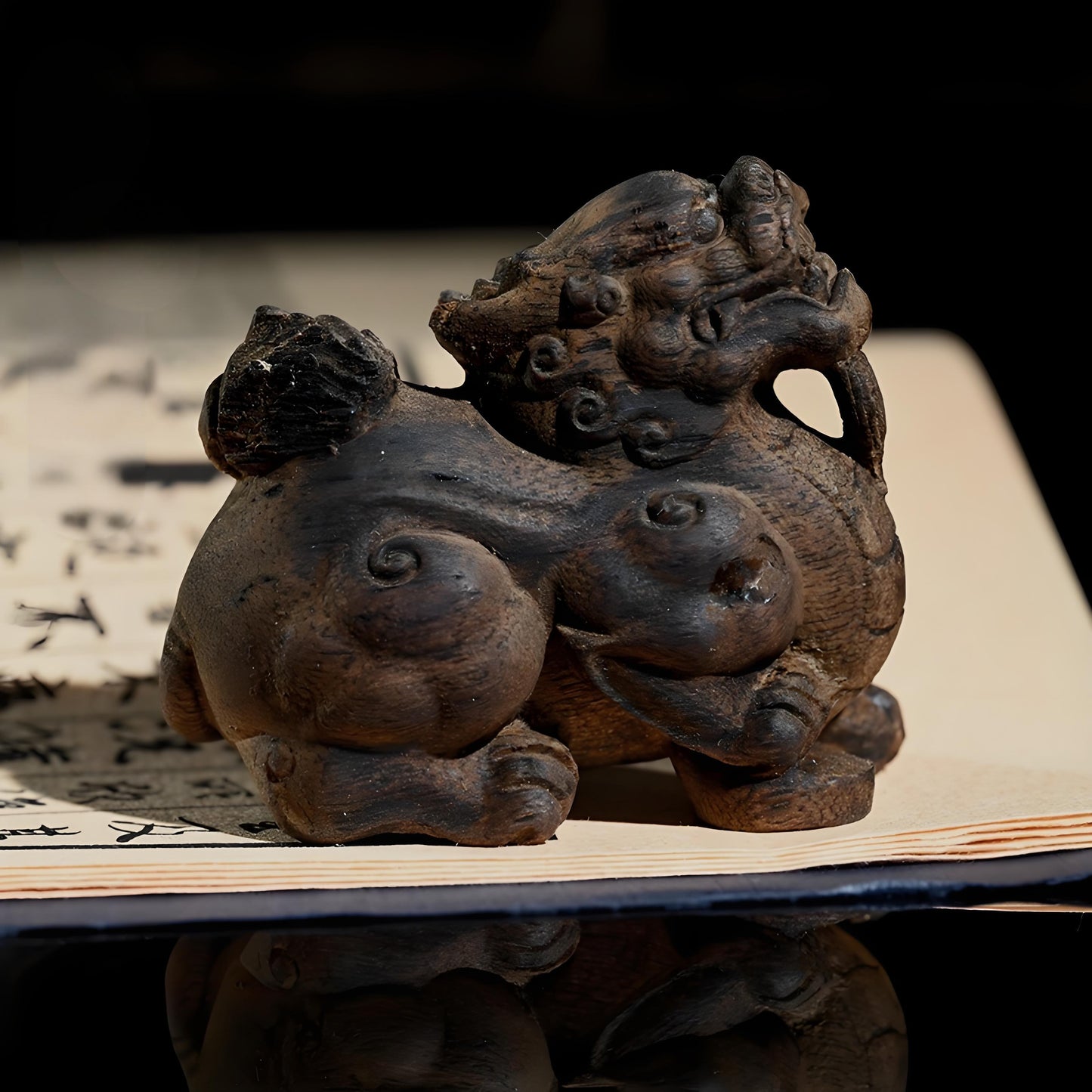 Feng Shui Harmony & Sacred Energy Anchor — Agarwood Sculpture: Wealth-Flow Enhancer, Stress-Dissolving Artisanal Wood