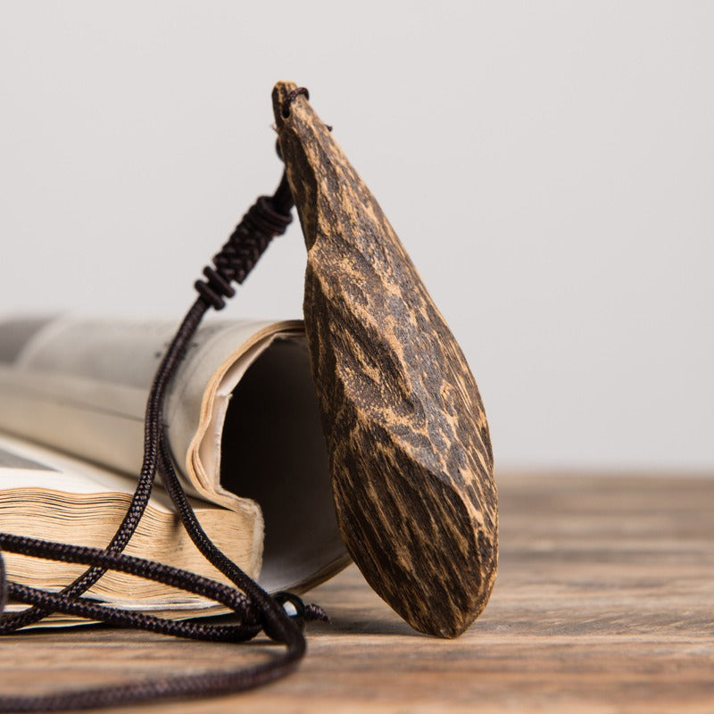 Time-Honored Calm for Digital Age Anxiety — Agarwood Pendant: Neuro-Calming Wood Jewelry