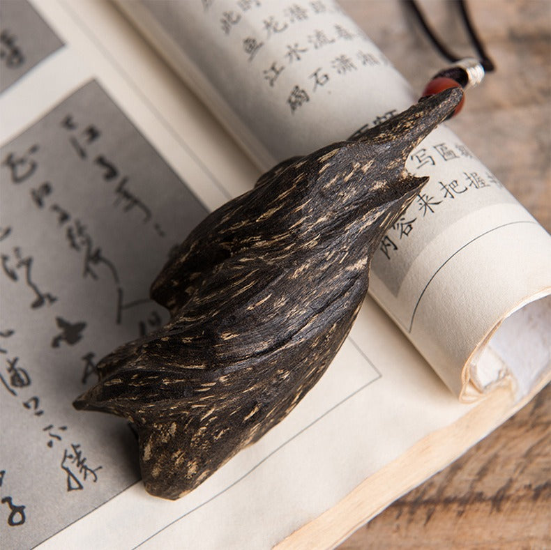 Time-Honored Calm for Digital Age Anxiety — Agarwood Pendant: Neuro-Calming Wood Jewelry