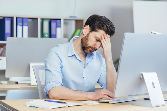 Office anxious man