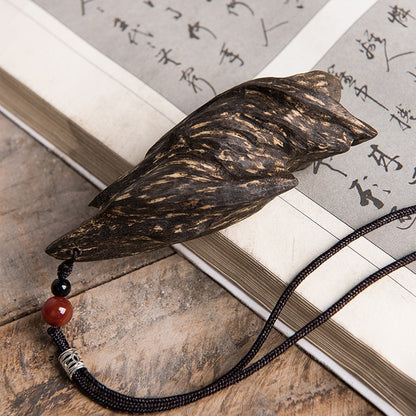 Time-Honored Calm for Digital Age Anxiety — Agarwood Pendant: Neuro-Calming Wood Jewelry