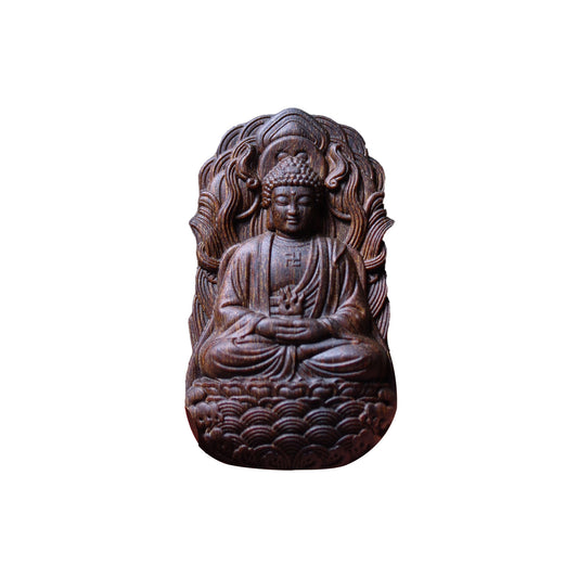 Sacred Buddha Agarwood Sculpture – Feng Shui Altar Centerpiece & Luxury Pendant