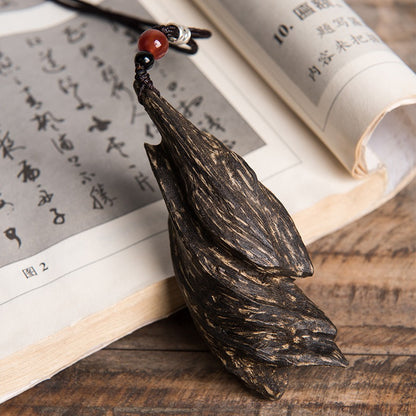 Time-Honored Calm for Digital Age Anxiety — Agarwood Pendant: Neuro-Calming Wood Jewelry