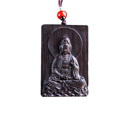Guanyin Feng Shui Pendant – Agarwood Talisman for Energy Flow & Spiritual Protection